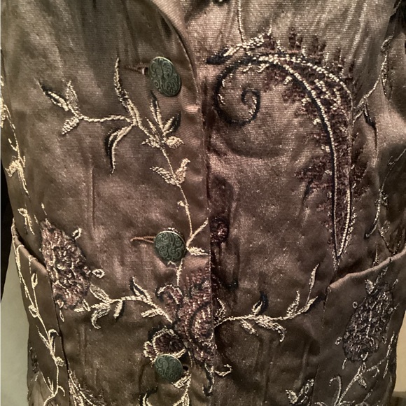 Chico’s Embroidered Jacket, Size 2 - Picture 3 of 6